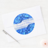 Blue Hydrangeas Dank u Receptie Stickers (Envelop)