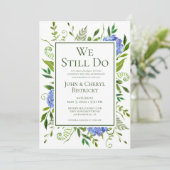 Blue Hydrangeas die we nog steeds doen Kaart (Staand voorkant)