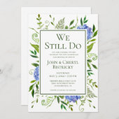 Blue Hydrangeas die we nog steeds doen Kaart (Voorkant / Achterkant)