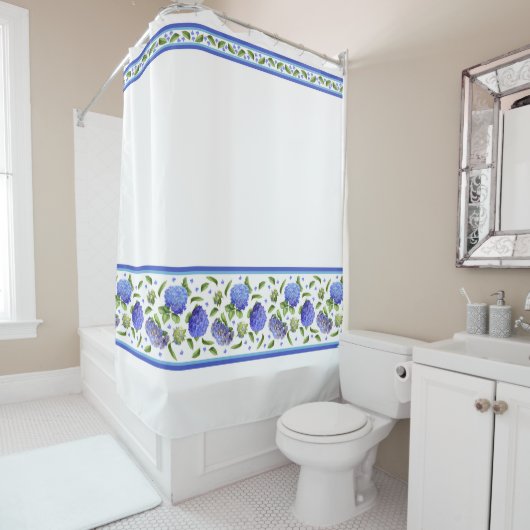 Blue Hydrangeas Douchegordijn (In situ)