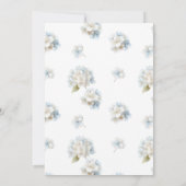 Blue Hydrangeas Elegant Bridal Shower Kaart (Achterkant)