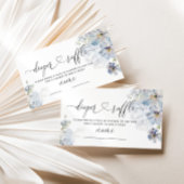 Blue Hydrangeas elegante luier loterij ticket Informatiekaartje