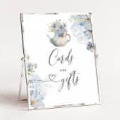 Blue Hydrangeas elegante theepot Kaarten en gesche Poster