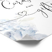 Blue Hydrangeas elegante theepot Kaarten en gesche Poster (Hoek)