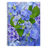 Blue Hydrangeas en Butterflies Notitieboek (Voorkant)