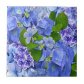 Blue Hydrangeas en Butterflies Tegeltje (Voorkant)