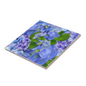 Blue Hydrangeas en Butterflies Tegeltje (Zijkant)