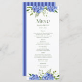 Blue Hydrangeas Engagement Party Menu (Voorkant / Achterkant)