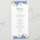 Blue Hydrangeas Engagement Party Menu (Voorkant)