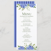 Blue Hydrangeas Engagement Party Menu (Voorkant / Achterkant)