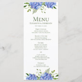 Blue Hydrangeas Engagement Party Menu