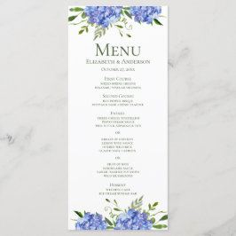 Blue Hydrangeas Engagement Party Menu