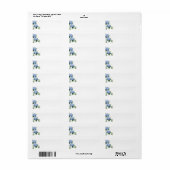 Blue Hydrangeas Etiket (Full Sheet)