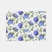 Blue Hydrangeas Fleece Deken (Voorkant (Horizontaal))