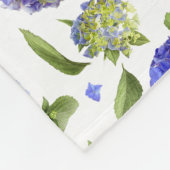Blue Hydrangeas Fleece Deken (Hoek)