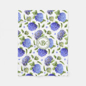 Blue Hydrangeas Fleece Deken (Voorkant)