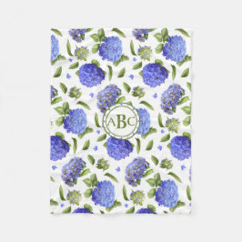 Blue Hydrangeas Fleece Deken
