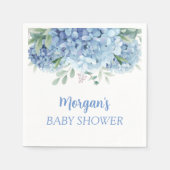 Blue Hydrangeas Floral Boy Baby shower Servet (Voorkant)