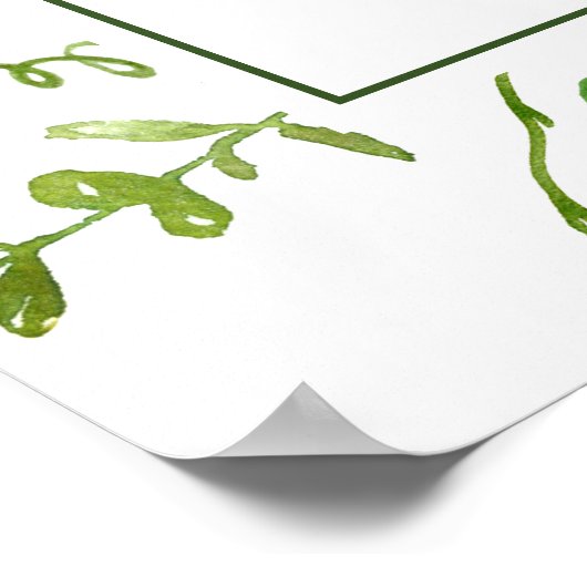 Blue Hydrangeas Floral Rehearal Dinner Sign Poster (Hoek)