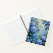 Blue Hydrangeas Floral Spiral-bound Journal Spring Notitieboek (Binnen)