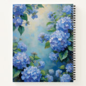 Blue Hydrangeas Floral Spiral-bound Journal Spring Notitieboek (Achterkant)