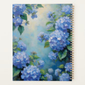 Blue Hydrangeas Floral Spiral-Bound Planner Spring (Achterkant)