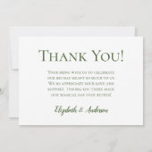 Blue Hydrangeas Floral Waterverf bruiloft foto Bedankkaart (Achterkant)