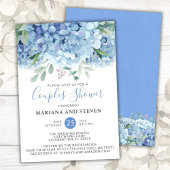 Blue Hydrangeas Floral Wedding Couples Shower Kaart