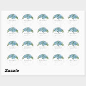 Blue Hydrangeas Floral Wedding Sticker (Vel)