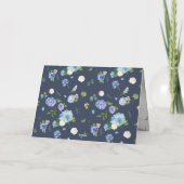 Blue Hydrangeas Floral zal je mijn Bridesmaid zijn Kaart (Achterkant)