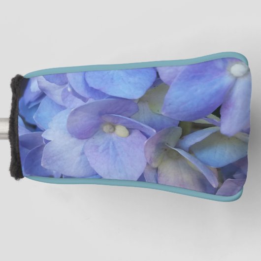 Blue Hydrangeas Flower Golf Head Hoesje Golfheadcover (Voorkant)