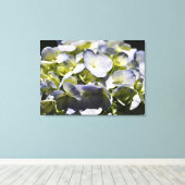 Blue Hydrangeas Flowers Canvas Afdruk (Insitu (Houten vloer))