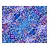 Blue Hydrangeas Flowers Foto afdrukken (Voorkant)