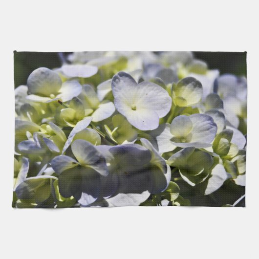 Blue Hydrangeas Flowers Theedoek (Horizontaal)