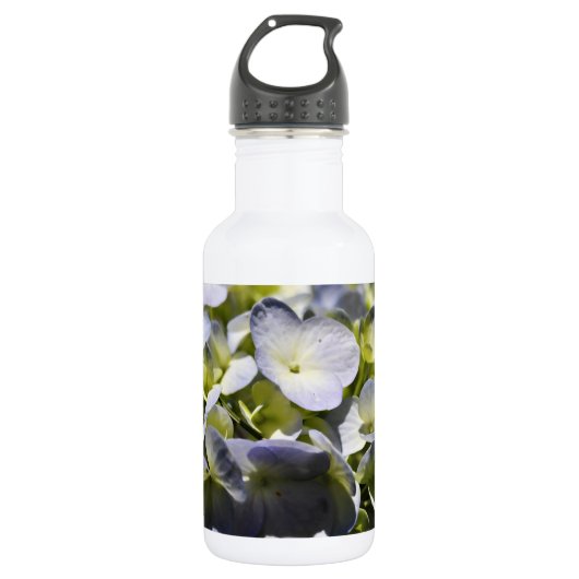 Blue Hydrangeas Flowers Waterfles (Voorkant)