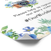 Blue Hydrangeas Greenery Oh Snap Instagram Sign Poster (Hoek)