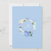 Blue Hydrangeas Greenery Waterverf Vrijgezellenfee Kaart (Achterkant)