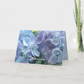 Blue Hydrangeas Happy Birthday Kaart (Achterkant)