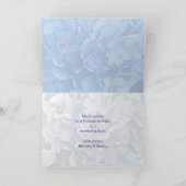 Blue Hydrangeas Happy Birthday Kaart (Binnen)
