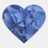 Blue Hydrangeas Heart Sticker (Voorkant)