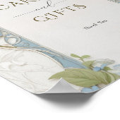 Blue Hydrangeas Kaarten & Geschenken Teken Poster (Hoek)