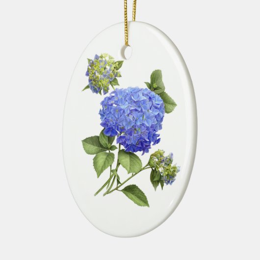 Blue Hydrangeas Keramisch Ornament (Links)