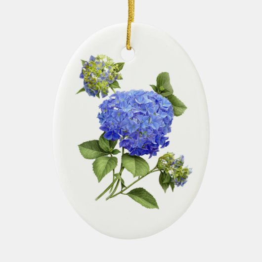 Blue Hydrangeas Keramisch Ornament (Voorkant)
