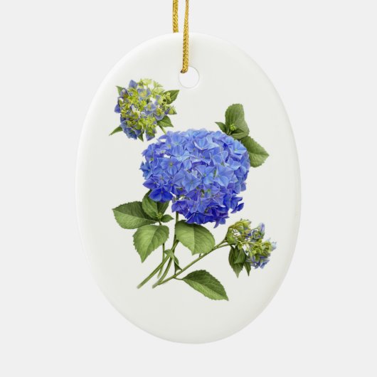 Blue Hydrangeas Keramisch Ornament (Achterkant)