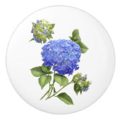Blue Hydrangeas Keramische Knop (Voorkant)
