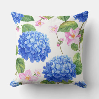 Blue Hydrangeas Kussen