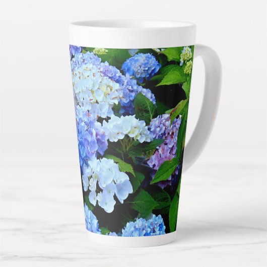 Blue Hydrangeas Latte-Mok Latte Mok (Rechterhoek)