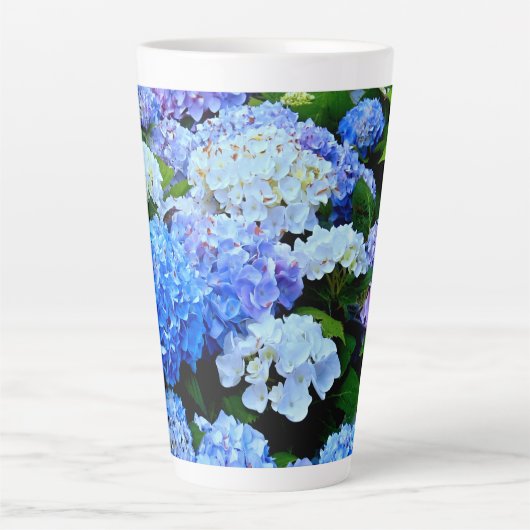 Blue Hydrangeas Latte-Mok Latte Mok (Voorkant)
