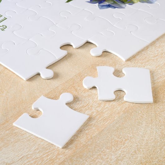 Blue Hydrangeas Legpuzzel (Zijkant)