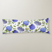 Blue Hydrangeas Lichaamskussen (Achterkant)